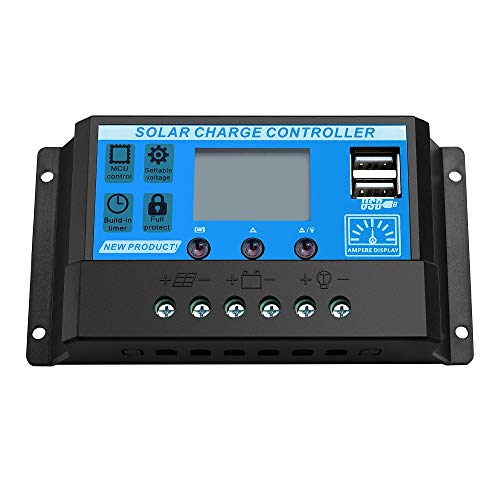 SUNGOLDPOWER 200 Watt 12V Polycrystalline Solar Panel Solar Module：2pcs 100W Polycrystalline Solar Panel Solar Cell Grade A +20A LCD PWM Charge Controller Solar+Solar Panel Extension Cables+Z-Brackets - Thumbnail 2
