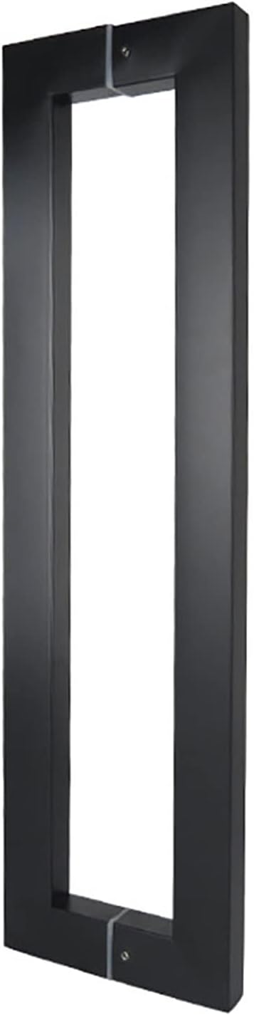 Gate Hardware Square Tube Black 201 Stainless Steel Handle Office Glass Door Push-pull Handrail Framed Door Wooden 5 Lengths (Size : 1200×1162mm)