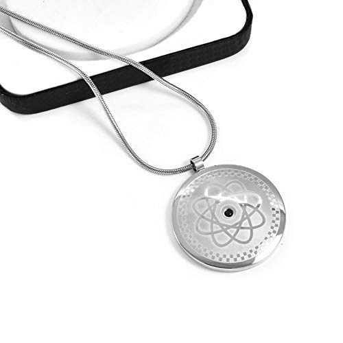 38® Stainless Steel Necklace for Men Women Protection Shield Pendant with Balance Energy Power,Magnetic, Relief Aging Joint Pain Blood Circulation