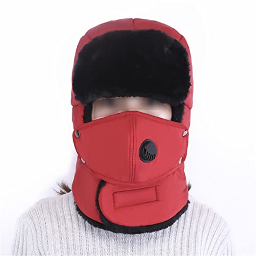 FENOKD Mens Winter Warm Bomber Hats with Scarf Hat for Women Ear Flap Snow Ski Caps (Argento 6 3/4)?Argento-6 3/4