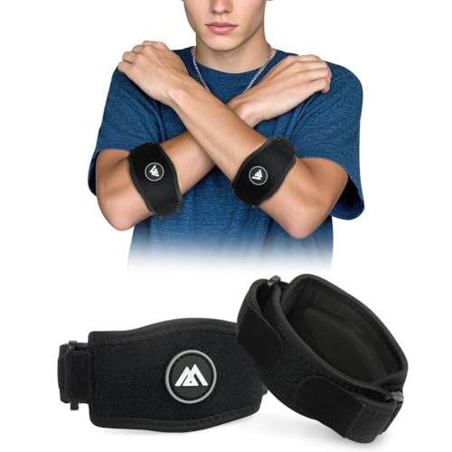 flintronic 2 Pièces Coudiere Tendinite, Coudiere Epicondylite Réglable, Soulage La Douleur Du Tennis Elbow, avec un Coussin de Compression en EVA, Coudiere Musculation, pour Tennis Golf Padel Gym