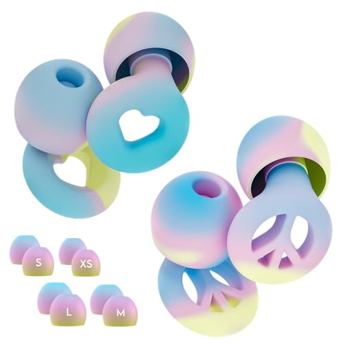 2-Pack JuJus - Reusable Concert Earplugs, Noise-Reducing | Perfect for Sleep, Focus, Noise Sensitivity, Travel & Concerts | NRR 25db | Customizable Fit