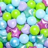 GOGOSO Star Ball Pit Balls for Ball Pit, Crush-Proof BPA Free Colorful Play Plastic Balls for Kids Toddler Christmas Party Decor Giant Friendship Bracelet Banner, Dark Mermaid,50pcs 2.15inch Balls
