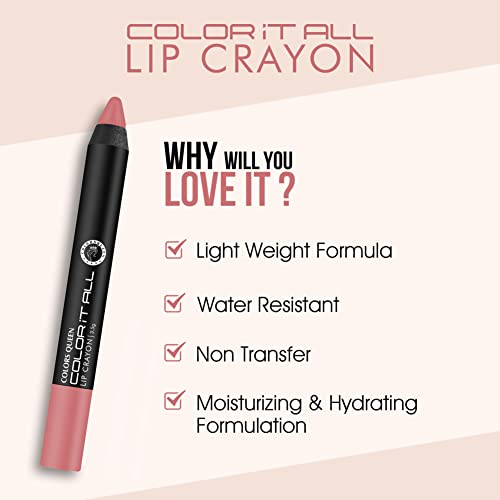 Image of Colors Queen Color It All Long Lasting Non-Transfer Lip Crayon Lipstick + Matte Perfect Long Lasting Liquid Matte Lipstick Combo (Nude Bomb, Summer Sunset)
