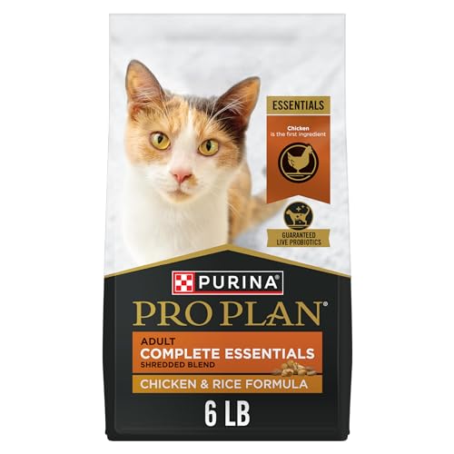 Purina Pro Plan Complete Essentials Shredded Blend Chicken and Rice Formula Adult High Protein Cat Food - 6 lb. Bag