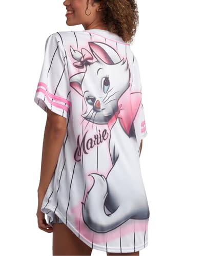 Image of Disney Womens Baseball Jersey Lightweight Graphic Baseball Shirts for Women | 100% Polyester Fabric, Lightweight & Breathable, Mesh or Button-Down Styles
