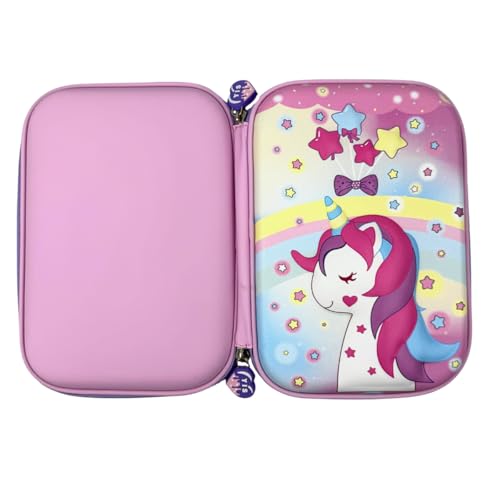 Estojo Escolar 3D Infantil Design Impermeável Organizador para Lápis e Canetas Case Bolsa Volta as Aulas Modelos Unicornio Dinossauro Astronauta EVA (Modelo 1)