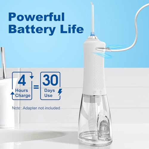 WellLeo Water Flosser for Teeth, 300ML Cordless Oral Irrigator Rechargeable Dental Flosser Picks - image 4