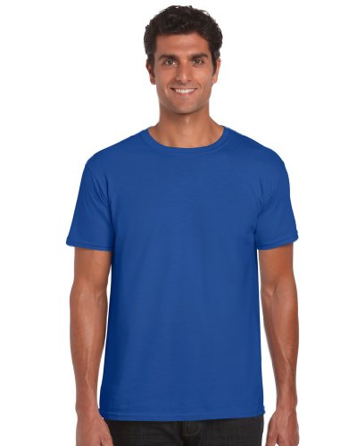 Gildan Men's Adult Softstyle Crew Neck 64000 Regular Fit Short Sleeve T-Shirt, Blue (Royal), Medium