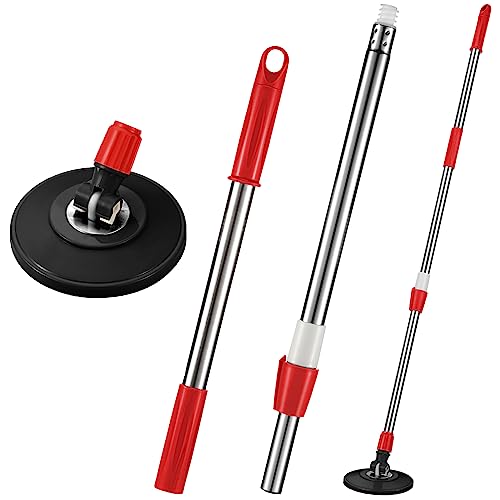 Spin Mop Replacement Handle 360 Degree Spin Mop Pole Handle Replacement Rotating Telescopic Stick...