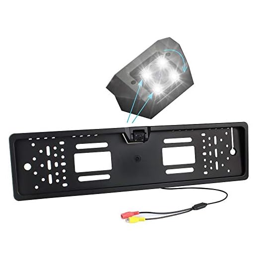 LAYDRAN Cámara de marcha atrás ,Placa universal europea, con cámara trasera integrada de 150° de visión. Cámara impermeable y resistente al polvo con para mejorar la visión nocturna cámaras traseras