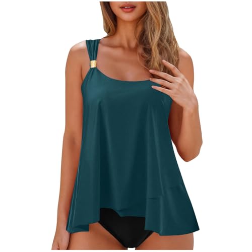 Tankini Damen Bauchweg,Badekleid Große Größen Sexy Tankini mit Cups...
