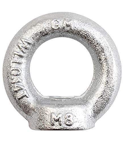 KeyMet GmbH M8 - Tuerca anular (2 unidades, DIN 582 C15, galvanizada)