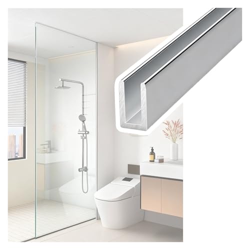 Profilé en U douche encastré minimaliste finition alu silver