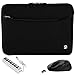 Price comparison product image Jet Black Protective 17 inch Laptop Sleeve Carrying Bag with Mouse and USB Hub Fit for Lenovo G70-70 G70-80, IdeaPad 110 300 320 330 700 L340, Legion Y540, ThinkPad P70 P71 P72 P73, Z70-80