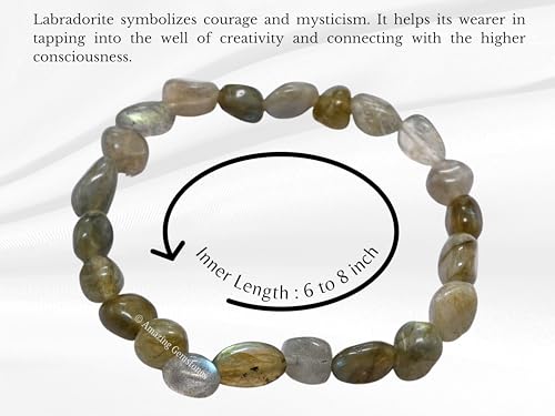 Amazing Gemstone Tumbled Crystal Bracelet for Women Men's Gifts - Chakra Protection Mens Bracelet - Premium Crystal Tumbled Stone - Beaded Pulseras Para Hombres Mujer Christmas Stocking Stuffers4