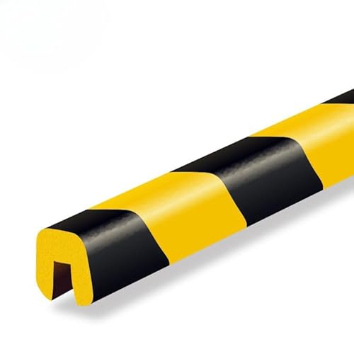 American Permalight Edge Protection Safety Foam Guard Type G I?Beam Shelf Self?Adhesive 39?3/8 in Black/Yellow Striped Polyurethane Foam Guard for Industrial Rack & Shelf Edges