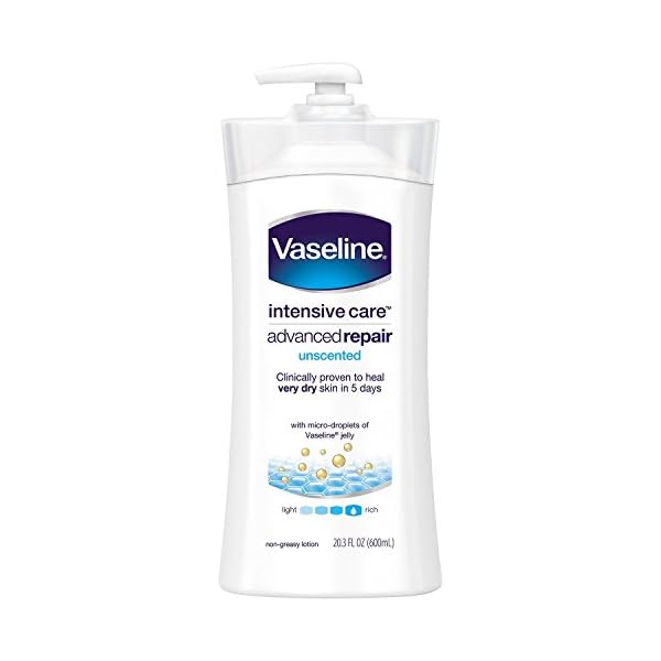 Vaseline Intensive Care Body Lotion, Advanced Repair Unscented, 20.3 oz
