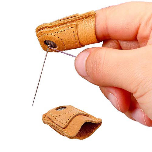 image for 6Packs Sewing Thimble Finger Protector, Youthbro 2pcs Copper Sew Finge