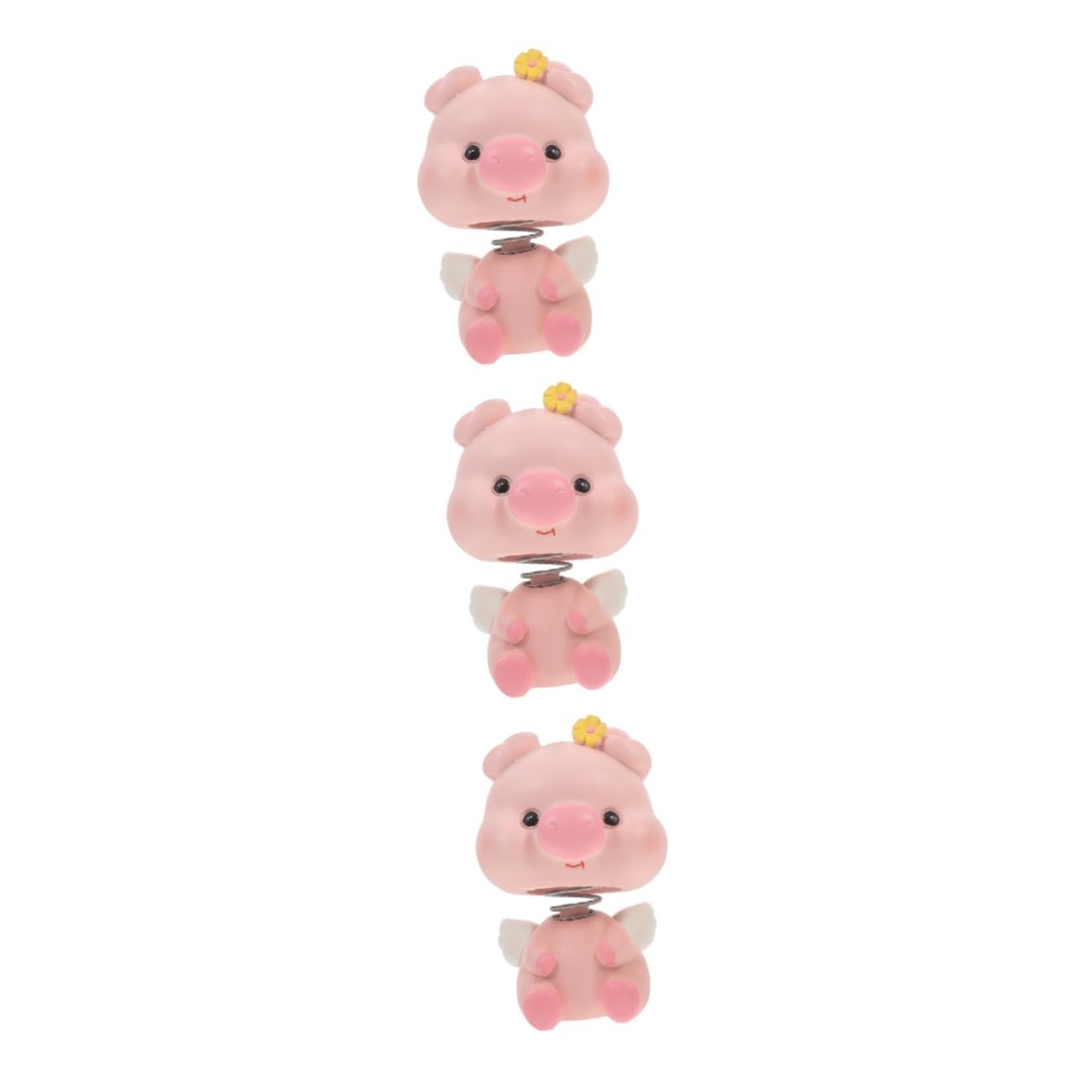 VICASKY 3stücke Wackelkopf Schwein Figur Lustige Auto Dekoration Resin Für Auto Büro Zuhause Shaking Pig Ornament Für Kreative Inneneinrichtung