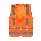 Colete Refletivo Steelflex 4 Bolsos Laranja M