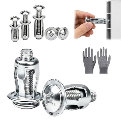 Button Rivet Locking Nuts Set Carbon Steel Nut Button，30pcs