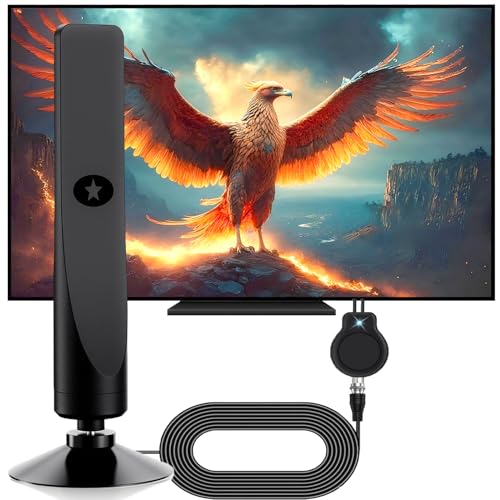 Antenna TV Interna Amplificata Potente，Antennas TV esterno cavo 5 metri，Antenne da Interno Portatile DVBT2 Antenna Esterno Wavemax Festberg Hitenna Television Antennes,Rewave Antenna 2025 (47)