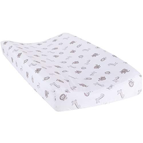 Trend Lab Safari Chevron Animals Changing Pad Cover, Black/White