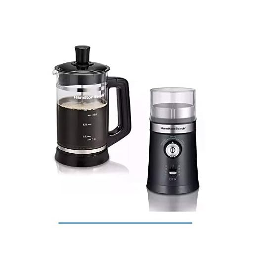Moedor De Café + Prensa Francesa Cafeteira Hamilton Beach