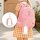 Mrltau PVC Schutzhülle für 15-17 cm Vinyl Plush Puppen, Transparente Umhängetasche mit Pompon, Klarsicht Display-Tasche zum Tragen und Aufbewahren von Plüschpuppen im Keidung (Rosa)