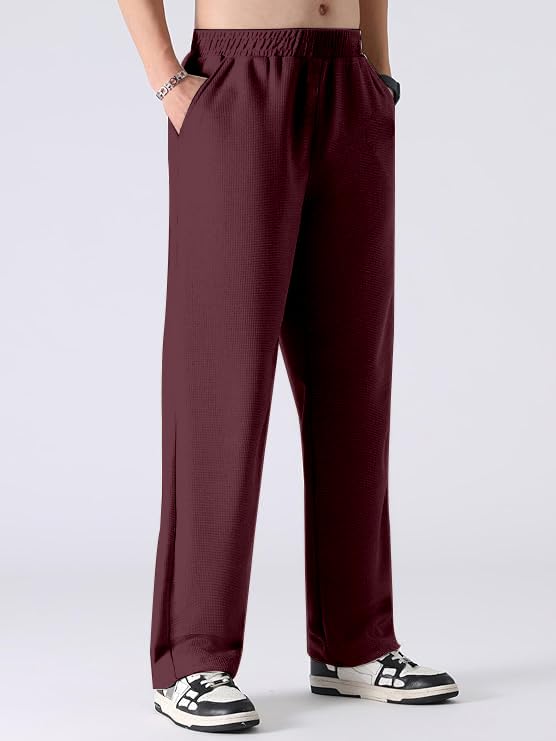 Image of Mehrang Men's Polycotton Baggy Trackpants | Oversized Fit Streetwear & Gym Wear | Comfortable Casual Joggers for Men, Korean Style Travel & Lounge Wear with Pockets