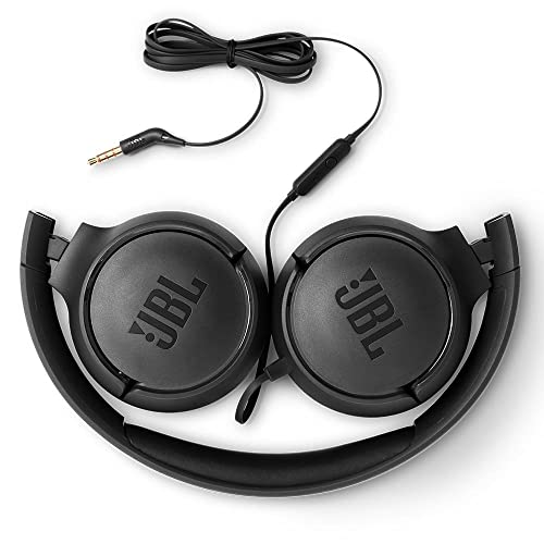 JBL Tune500 On-Ear Kopfhörer mit Kabel - Ohrhörer mit 1-Tasten-Fernbedienung, integriertem Mikrofon und Alexa-Integration - Telefonieren und Musik hören unterwegs Schwarz, JBLT500BLK – Bild 5