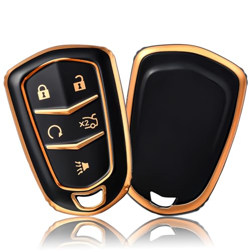 Eviter les rayures de clé Cadillac avec cette coque en TPU noir souple