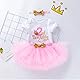 UUAISSO Baby Mädchen Mein 1. Geburtstag Outfits Kurzarm Cake Smash Rock Pailletten Tutu Prinzessin Kleid Kleidung Sets Rosa2 2 Jahre
