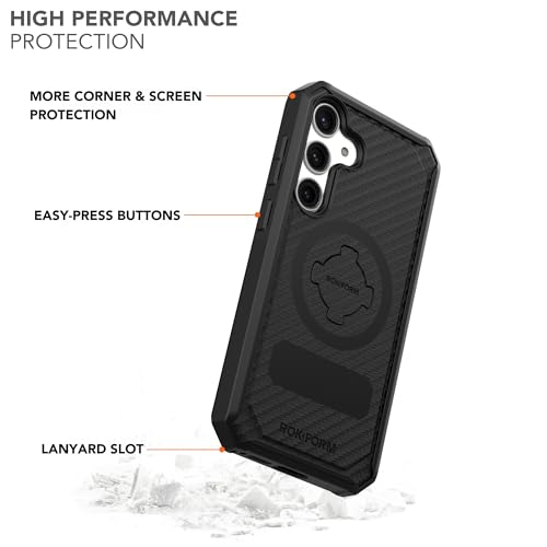Image of Rokform - Galaxy S24 Plus Case, Rugged Series, Magnetic Case with Twist Lock, Drop Tested Armor (Black)