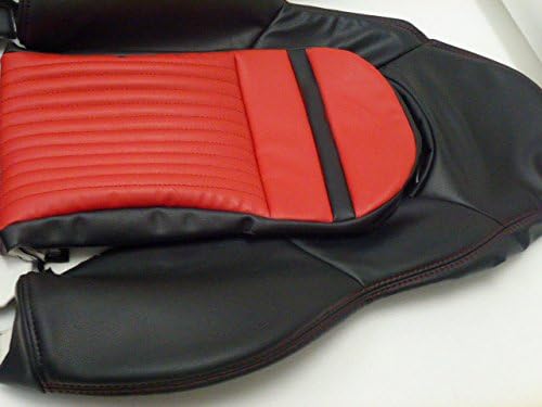 Interior Innovations Custom Leather Seat Covers for Sport Seats Black with Torch Red