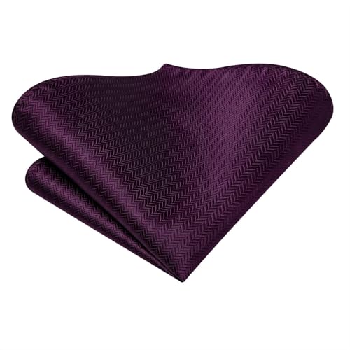 Image of Hi-Tie 70 inches Ties for Men Silk Extra Long Necktie and Pocket Square Cufflinks Set Men Big and Tall Tie Business