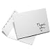 pretty. simple. cards. "Thank You Cards": 12 Cards on Crisp White Heavy Linen Cardstock and Self Sealing Envelopes (Professional Stationery, Note Cards, Wedding) (Black Script)