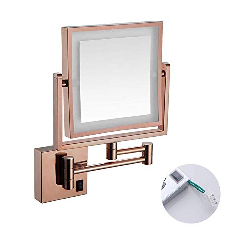 Miroir mural 3X sans perçage extensible et double face pliant - 2