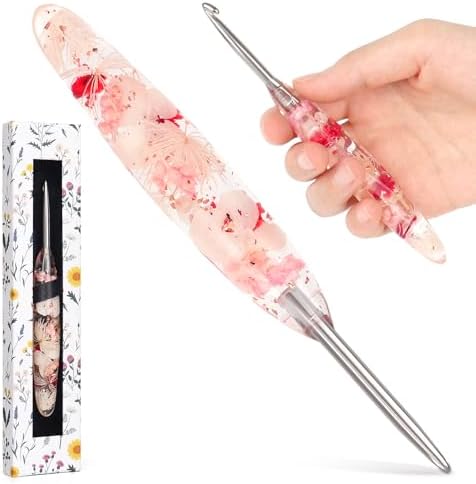 Katech 5.0mm Crochet Hook for Arthritic Hands,Hand-Polished Stainless Steel