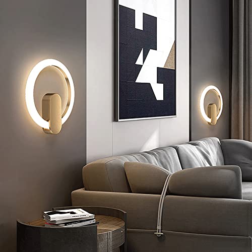 Luces de pared junto a la cama con anillo ultrafino para leer cómodamente en dormitorios modernos 3