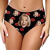 WWricotta Culotte Personnalisée avec Photo et Texte - Cadeau Drôle pour Couple (Mari et Femme), sous-vêtements Humoristiques d'anniversaire - Impression HD Résistante au Lavage