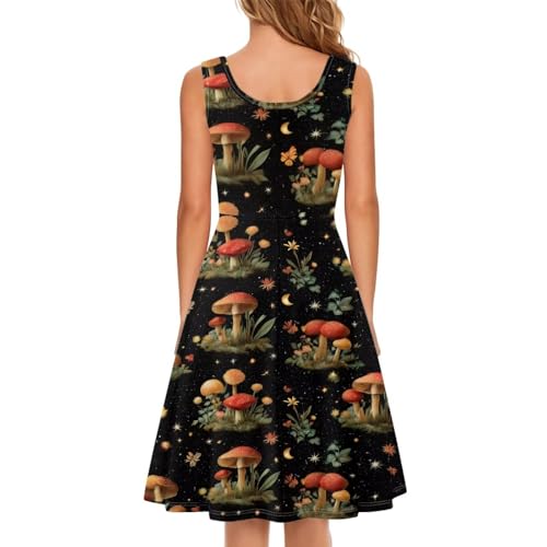 Image of TOADDITDO Womens Summer Sleeveless Tank Dress with 2 Side Pockets XS-4XL Plus Size