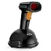 Barcode Scanner HooToo 433MHz Wireless Barcode Scanner with Charging Base Station 1D Portable Handheld Laser Bar Code Reader with USB Cradle Receiver, 300M Transmission, 1400Mah Rechargeable Battery