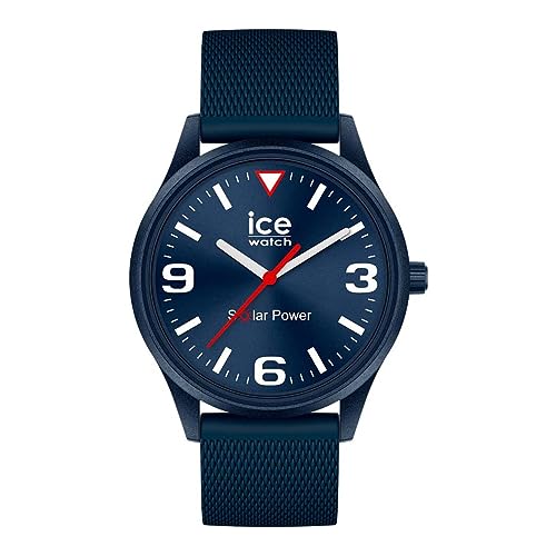 Ice-Watch - ICE solar power Casual blue red - Reloj azul para Hombre con Correa de silicona - 020605 (Medium)