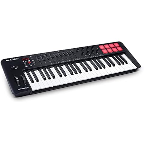 M-Audio Oxygen 49 (MKV) – 49 Key USB MIDI Keyboard Controller With Beat Pads, Smart Chord & Scale Modes, Arpeggiator and Software Suite Included Cover