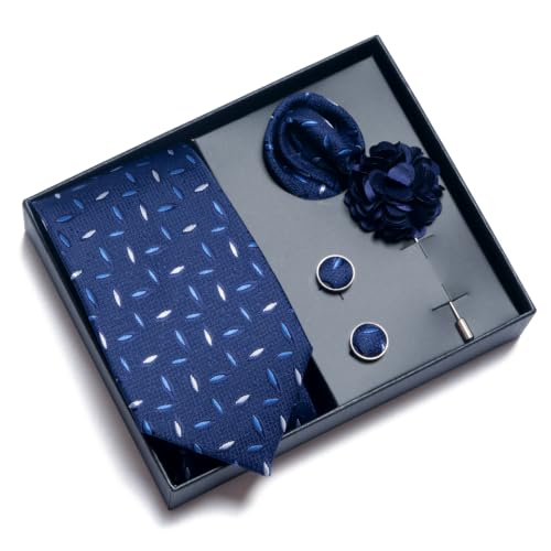 Image of joy alice 70 Colors Ties Set Men Mixed Color Necktie Handkerchief Cufflinks Brooch 3.15 Formal
