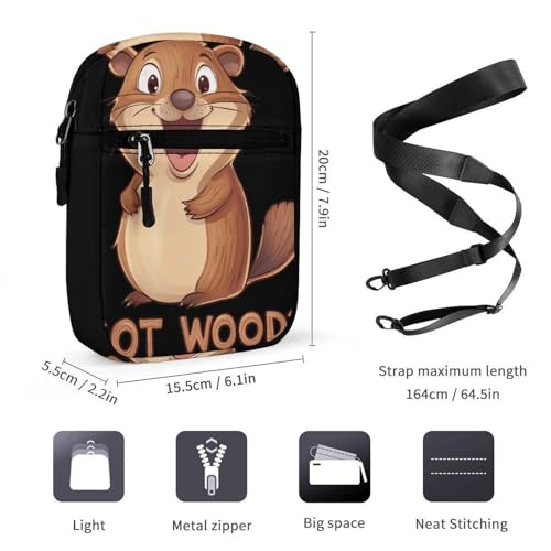Beaver Got Wood Women's Cute Small Mini Crossbody Bag Top Zip Sling Square Shoulder Bags2