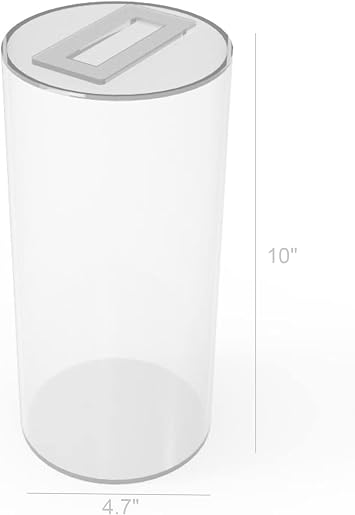 FixtureDisplays Eco-Container Acrylic Cylinder Fish Tank with Small Removable Lip 15703