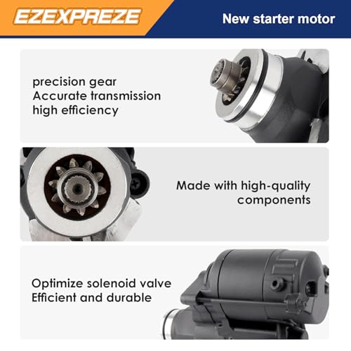 Image of Ezexpreze 18905N Harley-Davidson Starter Replacement New for 2007 Road King 2006-2014 Heritage Softail Dyna FLHR FLHRC FLHRS FLHT FLHX FLSTC, 31618-06 31619-06A 428000-3490 3491 410-52175 SHD0013